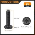 thumbnail image 2 of 25Pack M6-1.0 x 25mm Flat Round Head Machine Screws, Phillips Drive Fastener, 2 of 7