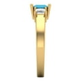 thumbnail image 3 of Clara Pucci 14K Yellow Gold 1.11ct Turquoise Three-Stone Ring for Women, 3 of 8