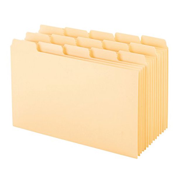 Oxford Index Card Guides with Blank Tabs, 4 x 6 Inches, 1/5 Cut Tabs