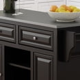 thumbnail image 2 of Glenwillow Home Kitchen Cart Black with Stainless Steel Top - Stainless Steel, 2 of 10