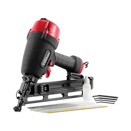 Hyper Tough 15 Gauge Pneumatic Angle Finish Nailer, Angled Finish Nail Gun