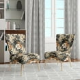 thumbnail image 2 of Designart "Neutral Tropics Mirage I" Beige Tropical Upholstered Accent Chair - Tropical Arm Chair For Bedroom, 2 of 5