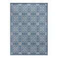 thumbnail image 2 of World Rug Gallery Transitional Geometric Textured Flat Weave Indoor/Outdoor Area Rug - BLUE 5' X 7', 2 of 9