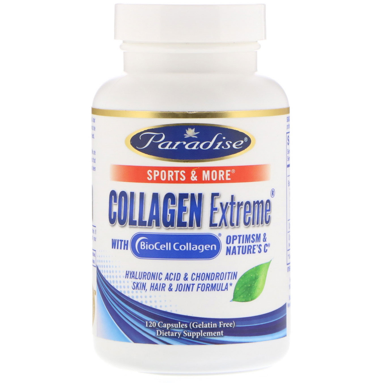 Paradise Herbs Collagen Extreme with BioCell Collagen, 120 Capsules
