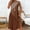 Brown, variant on Casual Summer Dresses for Women Graduation Guest Dress 2026 Striped Print Sleeveless Crew Neck Patchwork Breathable Regular Fit Calf Length Dress Basic for Work and Office S-2XL