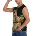thumbnail image 3 of Fotbe Squirrels Eating Peanuts On The Tree Men's Camiseta sin Mangas Estampada para Hombres, Playera Casual para Gimnasio, Entrenamiento, Playa-Medium, 3 of 7