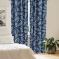 thumbnail image 2 of Ambesonne Feathers Curtains, Bohemian Abstract Themed, Pair of 28"x63", Slate Blue Night Blue, 2 of 5