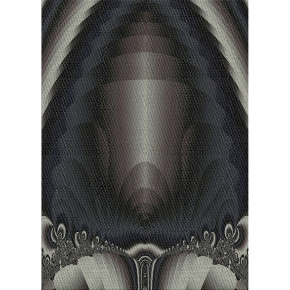 Ahgly Company Indoor Rectangle Patterned Silver Gray Novelty Area Rugs, 3' x 5'