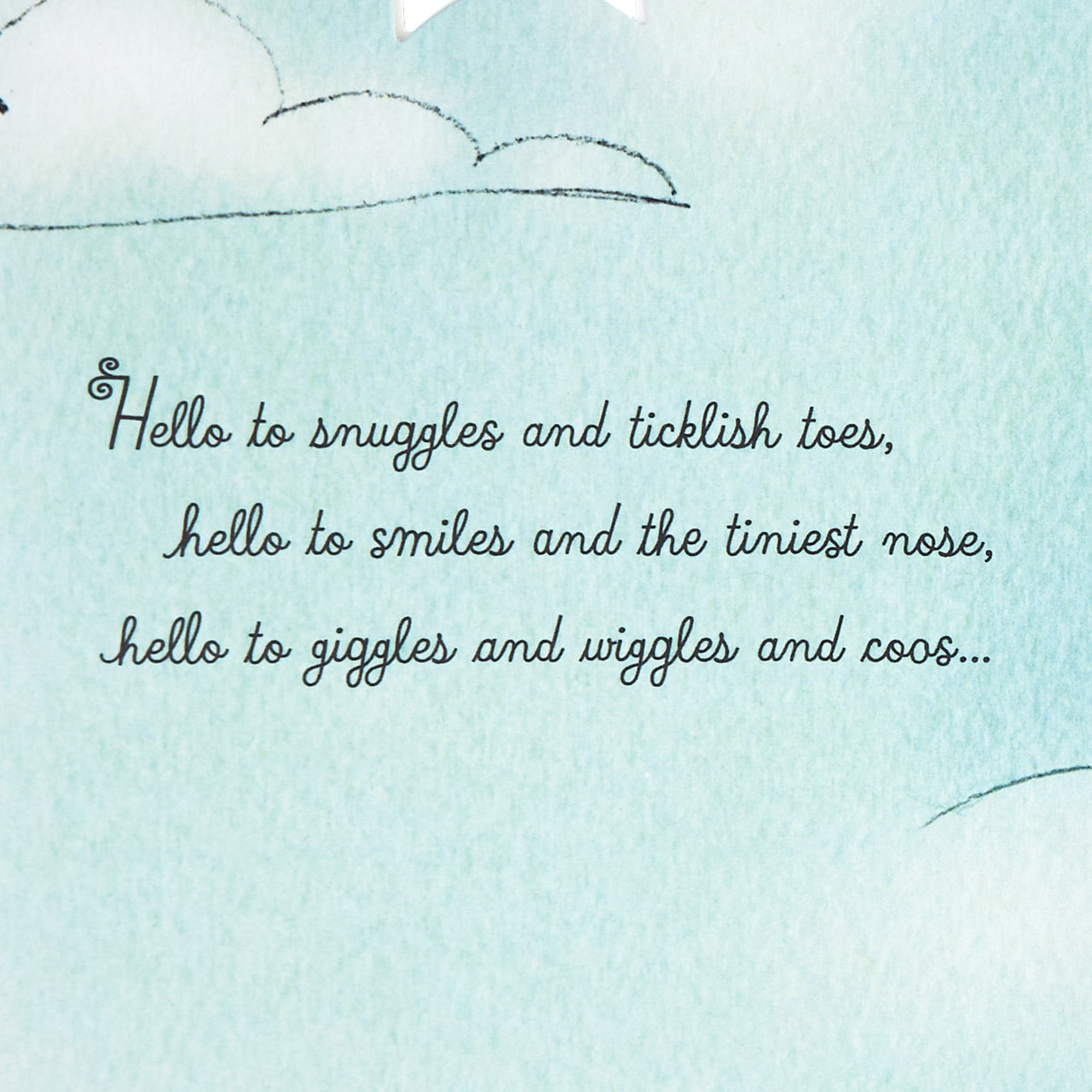 Hallmark New Baby Card (Snuggles and Ticklish Toes)