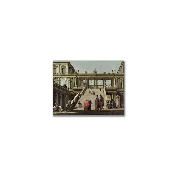 Trademark Fine Art "Castle Courtyard, 1762" Canvas Wall Art by Canatello