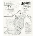 thumbnail image 2 of Sanborn 15x17 White Modern Wood Framed Museum Art Print Titled - Jefferson Texas - Sanborn 1890, 2 of 4