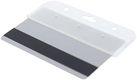 Specialist ID Frosted Rigid Plastic Horizontal Half Card ID Badge Holders - Hard Plastic Easy Access Swipe Card Gripper - Swipeable Badge Holders for Magnetic Strip Office and Student IDs - 5 Pack