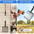 thumbnail image 5 of Chicken Poop Scooper,NOGIS 3 in 1 Adjustable Metal Long Handle Litter Scooper,Chicken Coop Cleaning Tools Scooper for Sifting Chicken Sand and Wood Shavings,Poop Shovel Chicken Coop Accessories, 5 of 7