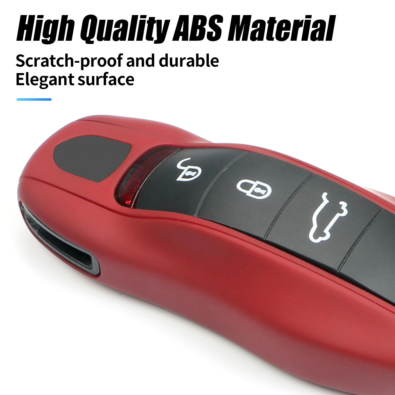 replacement key fob shell for porsche - durable protective cover compatible with cayenne, panamera, 911, 718, macan, boxster, cayman models - premium key shell case