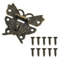 thumbnail image 2 of Antique Bronze Lock Bronze Hasp Latch Versatile Compatibility Vintage Design, 2 of 9