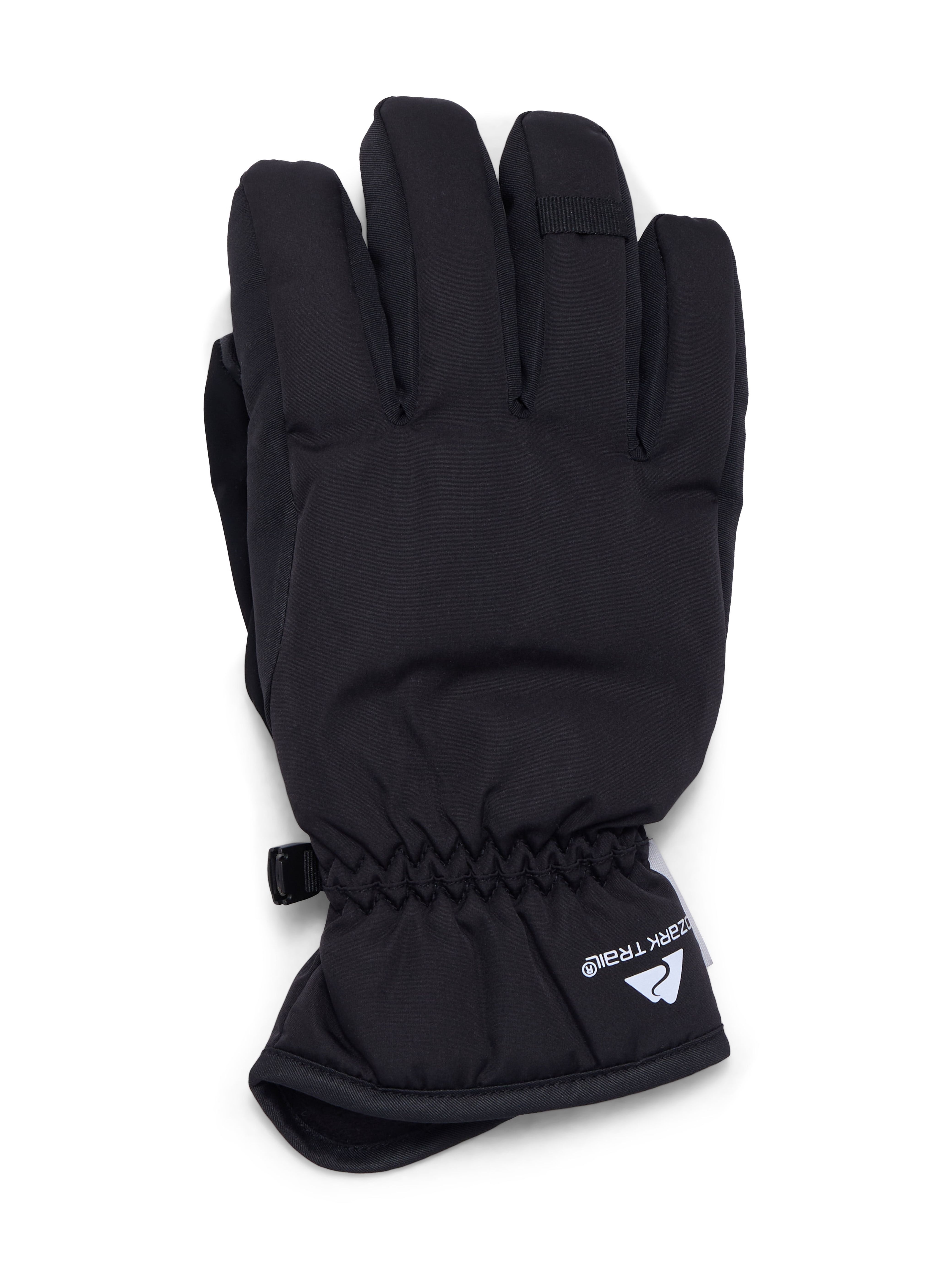 Ozark Trail Women's Hybrid Ski Gloves, Black Soot