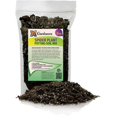 GARDENERA Premium Spider Plant Potting Soil Mix - (5 Quart Bag)