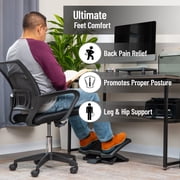 Mind Reader Foot Rest, Under Desk at Work, Ergonomic, Height Adjustable, Office, Plastic