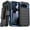 Black / Blue, variant on Defender Case for Google Pixel 10 Pro XL with Belt Clip, Kickstand, Dual-Layer, Black