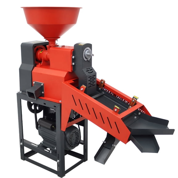Rice Milling Machine Corn Millet Wheat Cereals Sheller with Vibrating Screen 220V 130-170KG/H