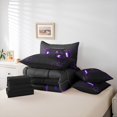 thumbnail image 6 of Manfei Cartoon Console 7-Piece Twin Bedding Sets,Modern Video Game Bedding Comforter Set,Purple Geometric Honeycomb Sheet Sets For Boys Teens,Super Cozy Room Decor Reversible, 6 of 8