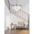 thumbnail image 3 of Elegant Lighting Sydney 32" Modern Metal/Crystal Chandelier in Satin Gold/Clear, 3 of 9