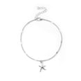 thumbnail image 1 of Chaîne Cheville Réglable Universelle Durable Robuste et Résistante à l'Usure Étoile de Mer Géométrique Accessoire de Mode Bracelets pour Filles Femmes Argent, 1 of 1