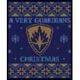 thumbnail image 2 of Junior's Guardians of the Galaxy Holiday Special Ugly Christmas Sweater Graphic Tee Navy Blue X Large, 2 of 3