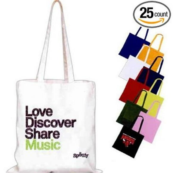 Superbagline QSB52 Black Cotton Convention Tote - Pack of 25