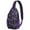 Halloween Purple Spooky, variant on Sling Backpack,Halloween Purple Spider Web Pattern Sling Bag with Water Bottle Holder,Waterproof Sling Bag for Men/Women with Headphone Jack for Hiking,Travel