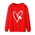 thumbnail image 4 of Sales Today Clearance Graphic Sweatshirts for Women Women's Fashionable Round Neck Casual Floral Print Long Sleeve Top Sweatshirt, 4 of 4