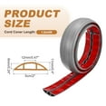 thumbnail image 2 of Cubierta de cable para suelos Uxcell de 4 pies, ocultador de extensión para gestión de cables en el suelo, protector de cubiertas de cables 0.47" W x 0.24" H Madera Gris, 2 of 5