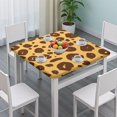 thumbnail image 3 of Yellow and Brown Of Leopard Print Square Fitted Tablecloth with Elastic Edge,Square Table Cover,Washable Elastic Table Cover for Home Kitchen Party Decor 36"x36", 3 of 6