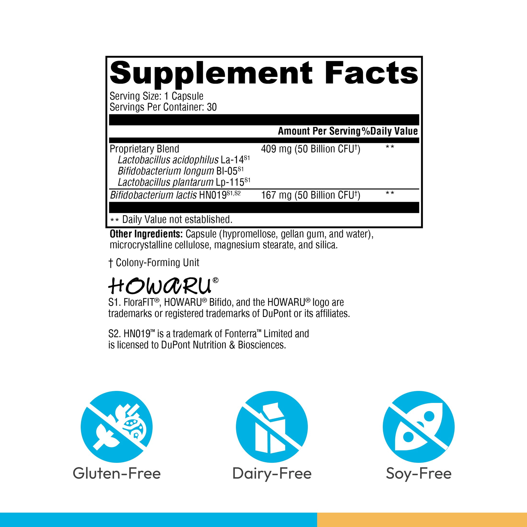 XYMOGEN ProbioMax Daily 30B - 30 Billion CFU Multi-Strain Formula - Digestive, Immune & Microbiome Support - Daily Probiotic Supplement - Dairy & gluten-free - 30 Capsules