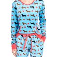 thumbnail image 5 of Women's Mink Fleece Hoodie Pajama Set - Turquoise Dog Lover - X-Large, 5 of 5
