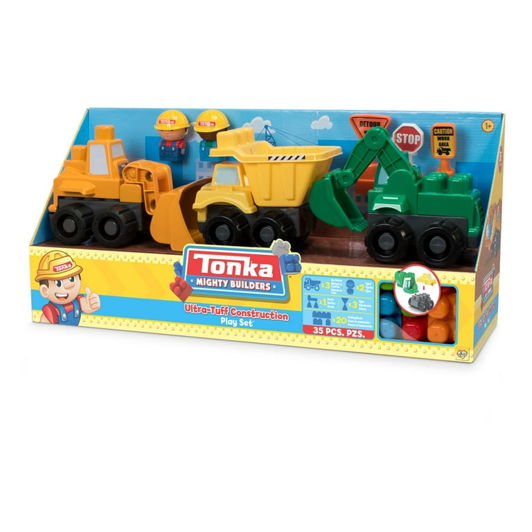 Tonka Mighty Builders Construction Trucks Play Set