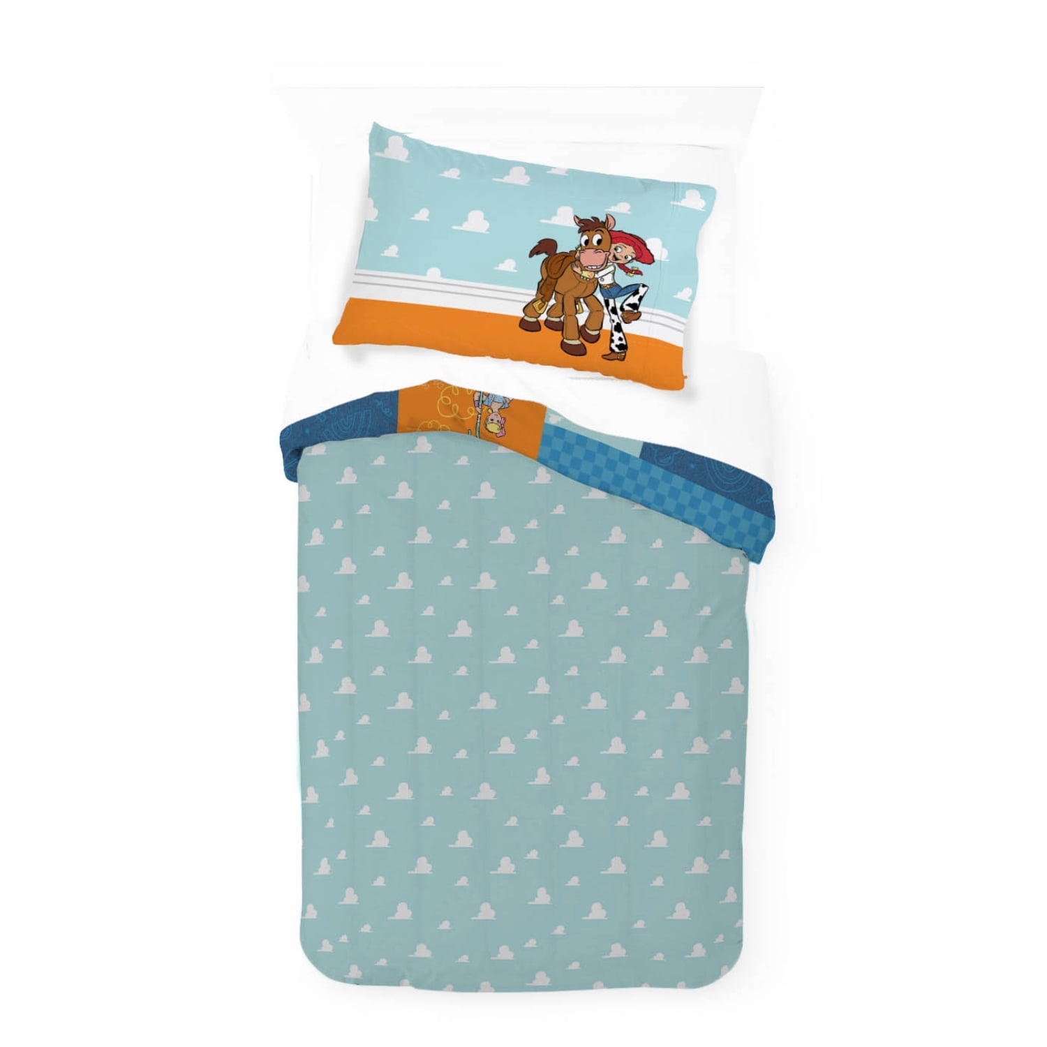 Toy Story Patchwork 2-Piece Kids Reversible Comforter and Pillowcase Set, Multicolor, Twin/Full