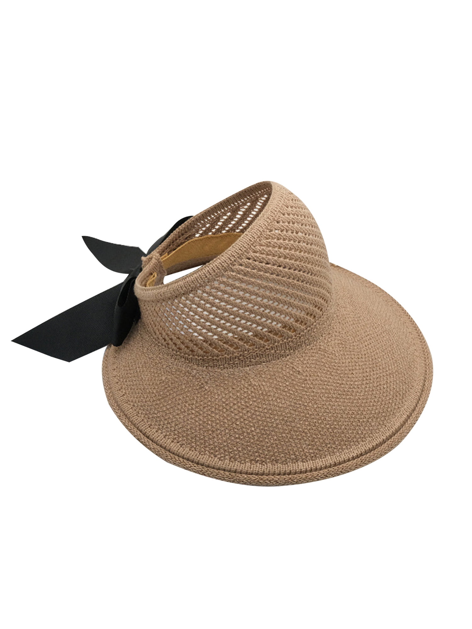 Chapeau Femme Sun Visors Cap Women Casual Summer Beach Bows Wide Brim Straw Hats 