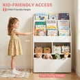thumbnail image 5 of HOMCOM Kids Bookcase Multi-Shelf Rack Organizer with Storage Drawer for Books for Playroom, White, 5 of 10