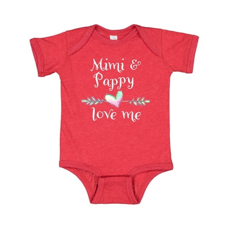 

Inktastic Mimi and Papa Love Me- Heart Grandchild Gift Baby Boy or Baby Girl Bodysuit
