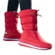 thumbnail image 5 of Botines Antideslizantes para Mujer Al Aire Libre Botas Con Plataforma Forradas Piel Hasta Media Pantorrilla (41) Rojo, 5 of 8