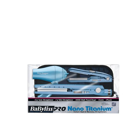 Babyliss Pro Combo Alaciadora, Mini Alaciadora y Min Secadora BABNTPP10
