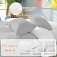 thumbnail image 2 of 3 Piece Grey Duvet Cover Set Full Size, Microfiber Comforter/Quilt Cover with Corner Ties and 2 Pillowcases, Modern Pure Gray All Season Soft Bedding with Zipper Closure, 2 of 8
