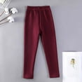 thumbnail image 6 of QUOTAY Winter Girls Lined Leggings Thickened Thermal Tights Soft Stretchy Base Layer Girls Pants for Toddler to Big Kids 0-17 Years 02_Brick Red,3-4 Years, 6 of 6