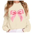 thumbnail image 1 of Mode Décontractée pour Femmes, Chandail à Capuche Imprimé Nœud, Col Rond, Manches Longues, Chandail à Capuche à Fermeture à Glissière, Veste à Fermeture Éclair Complète, Chemise Doublée Athlétique pour Femmes, Haut Tricoté pour Femmes Grande Taille, 1 of 3