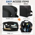 thumbnail image 5 of UNIWELL Toiletry Bag for Men, Travel Essentials Shaving Dopp Kit, Mens Travel Bag Toiletries Organizer Case for Grooming, PU Leather Water Resistant Cosmetic Bag Pouch Black, 5 of 9