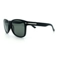 thumbnail image 6 of Mens Glass Lens Gentlemanly 90s Chic Large Horn Rim Sunglasses Matte Black, 6 of 8