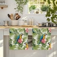 thumbnail image 4 of Summer Kitchen Towels Set of 2, Botanical Palm Leaves Flower Bird Animals Plants Soft Microfiber Dish Towels, Absorbent Quick-Dry Washable Dishcloths for Kitchen Cleaning, Drying Dishes, 18x28 Inches, 4 of 9