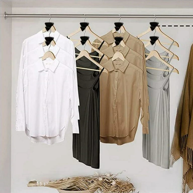 Space Triangles Hanger Hooks,5 Pcs Create Up to 3X More Closet Space, Easy  to Use Slip-Over Design, Organize Shirts, Pants, Jackets, Heavy Coats,  Accessories & More 