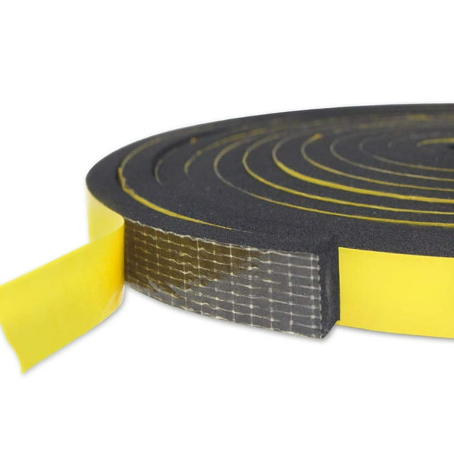 Cinta Aislante De Espuma Para Sello De Ventana De Aire Acondicionado Para Puertas Correderas Y Ventanas, Sello De Junta, Antivibración, Colisión, A Prueba De Golpes (1/2 Pulgadas X 2/5 Pulgadas X 16 P